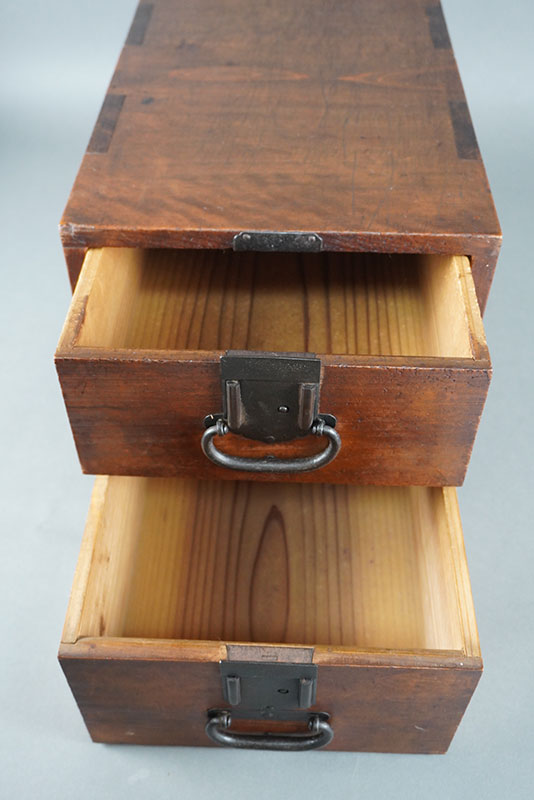 1868-1900 Wooden Small Document Box Japanese Antique